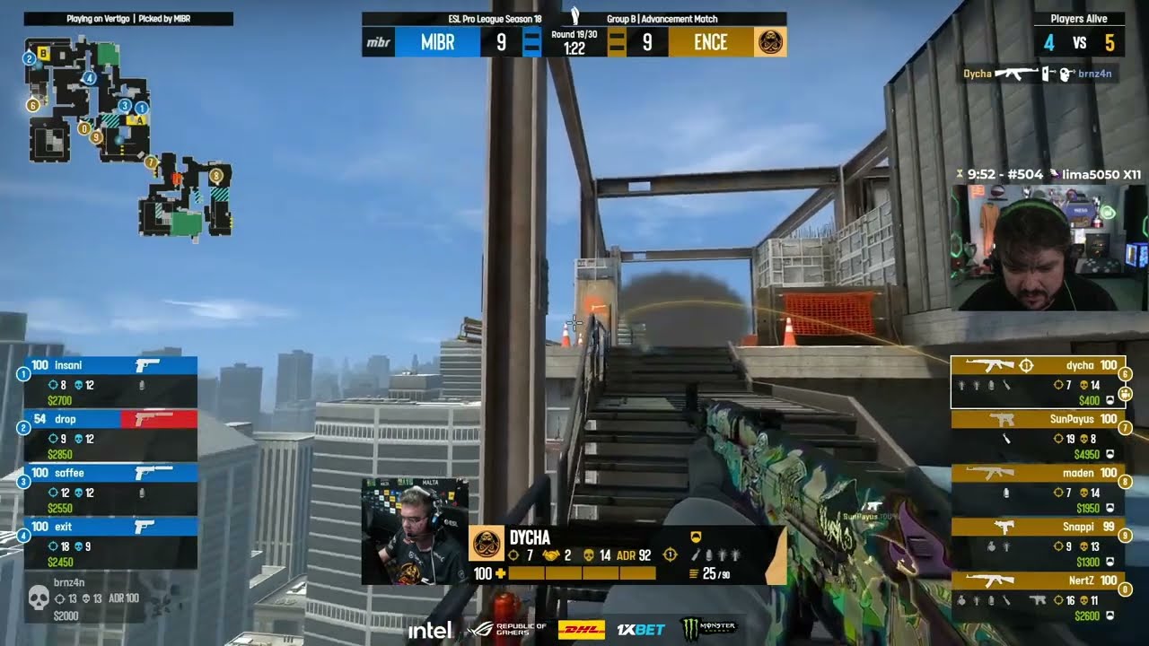 MIBR GANHA ECO INSANO E RECEBE APLAUSOS DO GAULES 🔥🔥