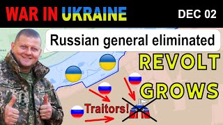 02 Dec: More Russians REFUSED TO FIGHT. GENERAL KILLED on a Mine Laid by Russian Soldiers.