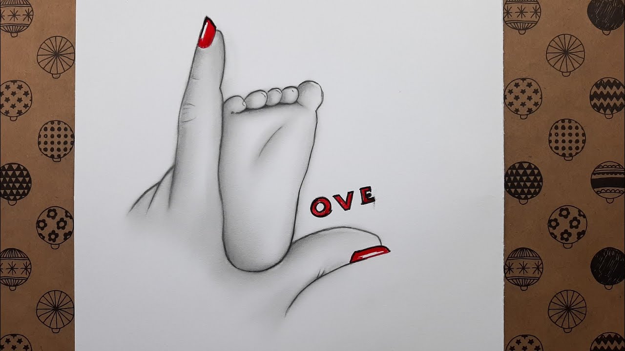 Anneler Günü Çizimi, Anne Eli ve Minik Bebek Ayağı Nasıl