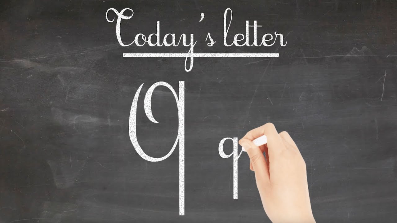 Alphabet | Cursive Handwriting | Calligraphy | Letter Q