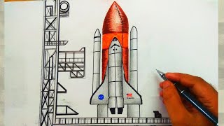 how to draw a space shuttle easy I how to draw nasa space shuttle I how to draw a space rocket