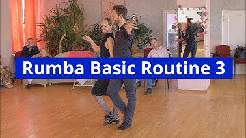 Rumba Basic Choreography 3 | Spiral, Progressive Walks to Fan Position