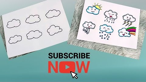 How to draw weather icons [Cute clouds drwaing] @monizelegance7504 #drawingforkids #easydrawing