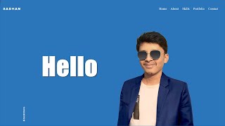 Personal Portfolio Website Design Using html css | Part 4