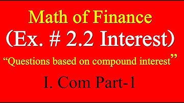 Questions based on compound interest formula|How to find compound interest|ICom Business Math