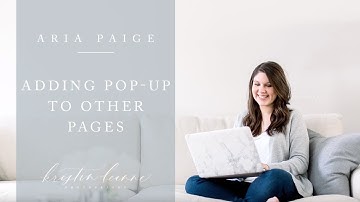 Adding Pop Up To Additional Pages (Aria Paige Showit Template)