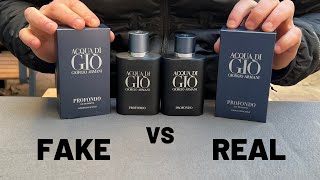 Подделка против настоящего парфюма Armani Acqua di Giò Profondo