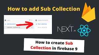 How to add sub collection in firebase 9 | Cloud Firestore