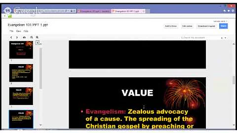 EVANGELISM 101 - CLASS 1