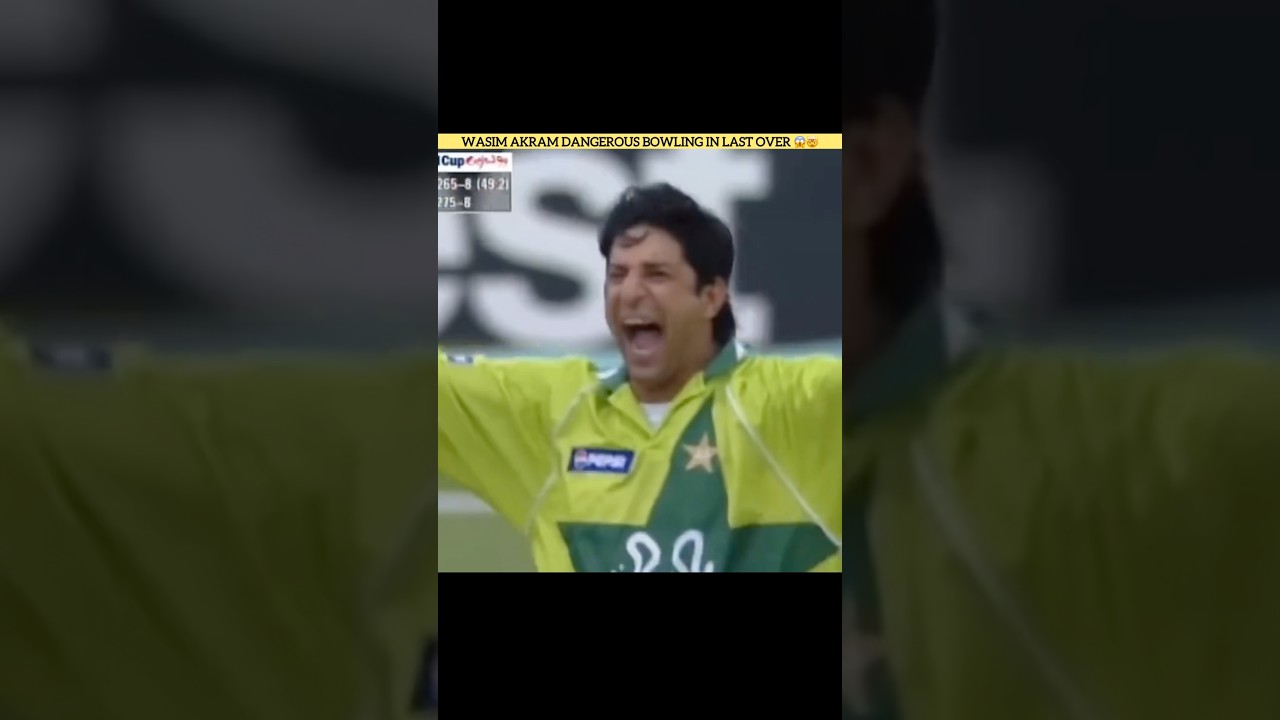 Waseem Akram Last Over Intense Match 😱😱 #cricket #viral #shortsvideo #fypシ゚viral #pakistan #fypシ゚