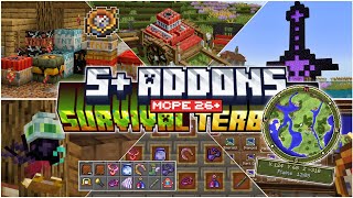 5+ NEWEST SURVIVAL ADDONS! MCPE 1.26 ✨ Minecraft Bedrock