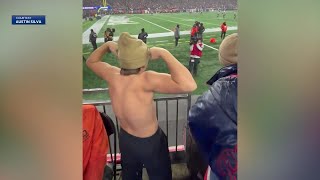 M. Teen Goes Viral After Appearing Shirtless During Patriots Game