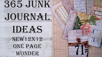 DIY Ephemera Nieuw 12x12 One Page Wonder Junk Journal Pocket Folio Tutorial Scrapbook Mixed Media...