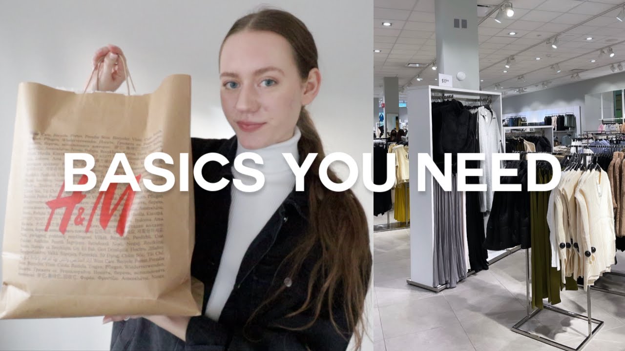✨clean girl✨ basics you NEED from h&m!!! | h&m try-on haul + shop with me