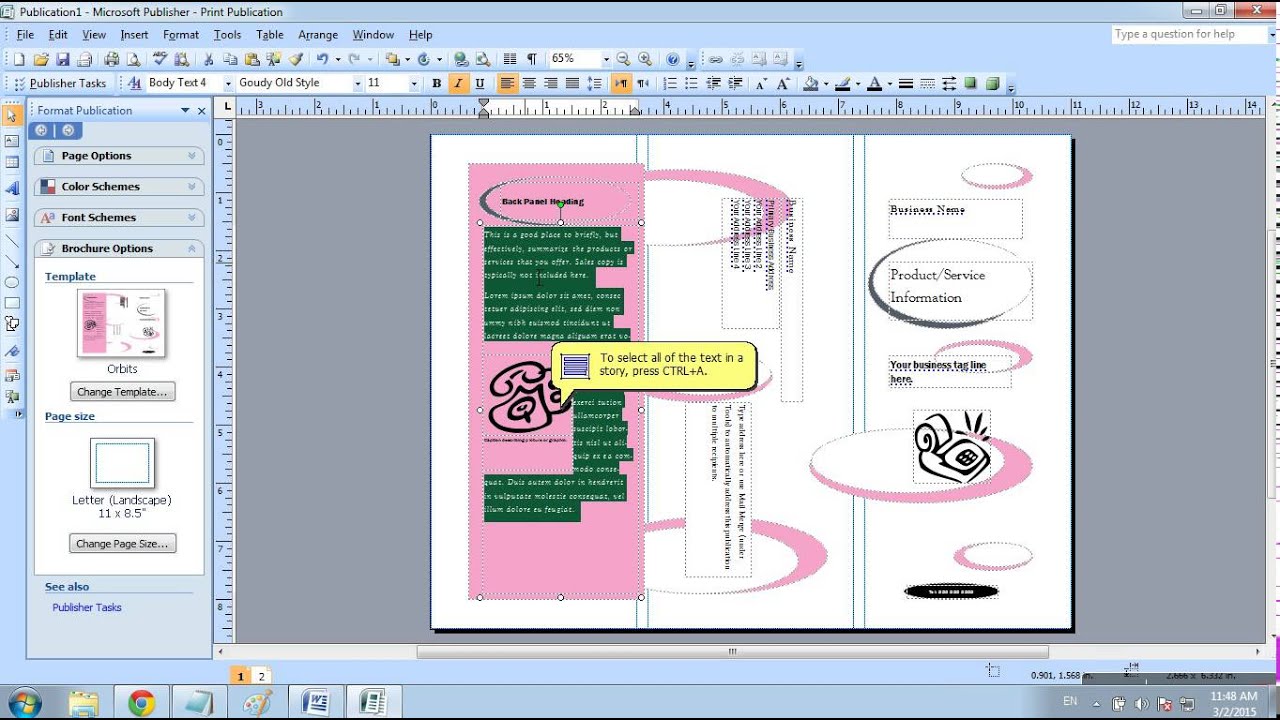  cara  membuat  brosur  di microsoft publisher 2007 YouTube