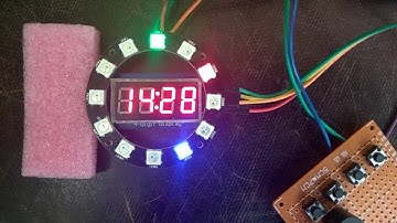 Часы на светодиодном RGB кольце (WS2812)(Arduino)