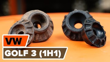 How to change rear strut mount VOLKSWAGEN GOLF 3 (1H1) [TUTORIAL AUTODOC]