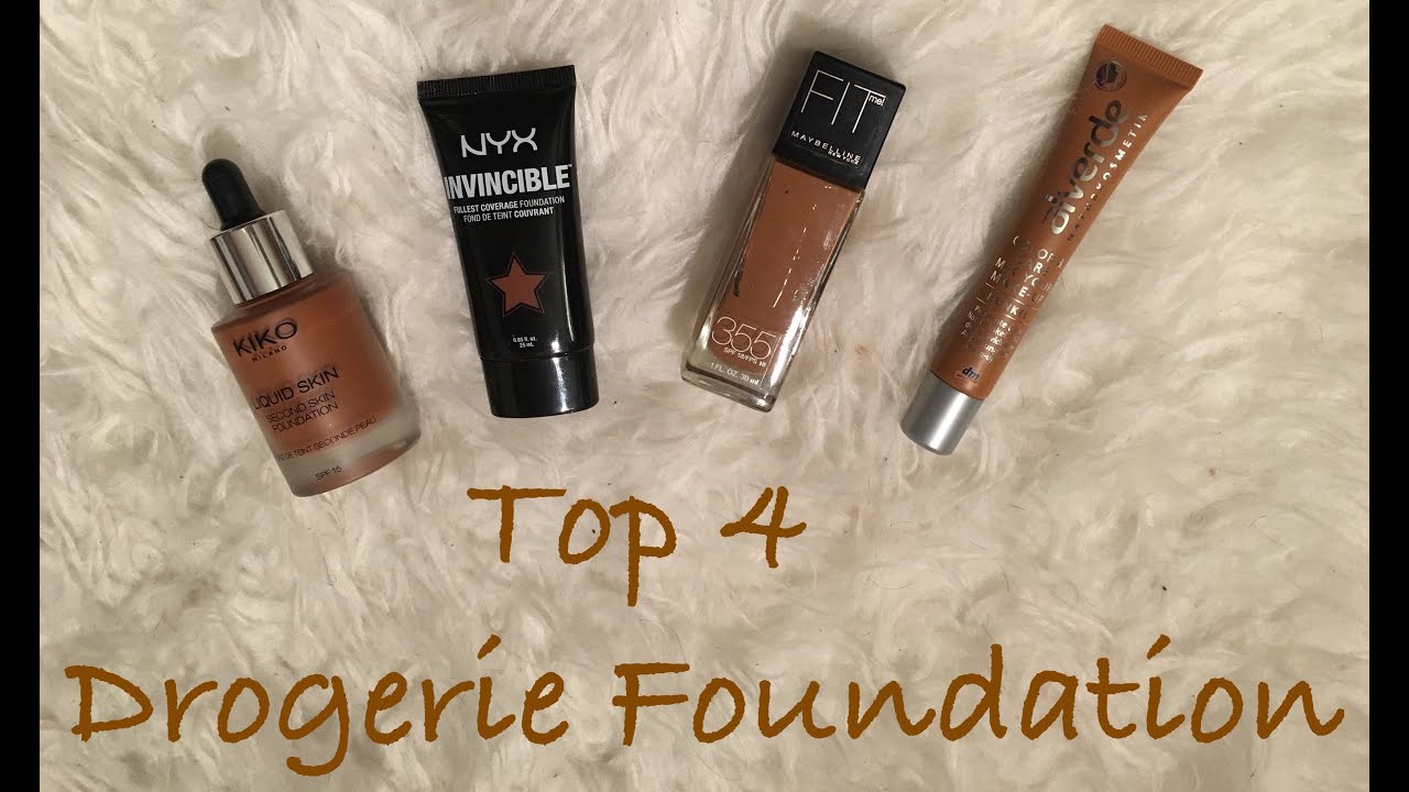 Drogerie Foundation Top 4 Fur Dunkelhautige Beautybyv Youtube