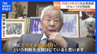 円安どこまで　“ミスター円”榊原英資氏「介入しても効果は限定的」と指摘｜TBS NEWS DIG