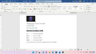 How to make a Memorandum in word | College Assignment- Program- Office Administration @Indy~Candy