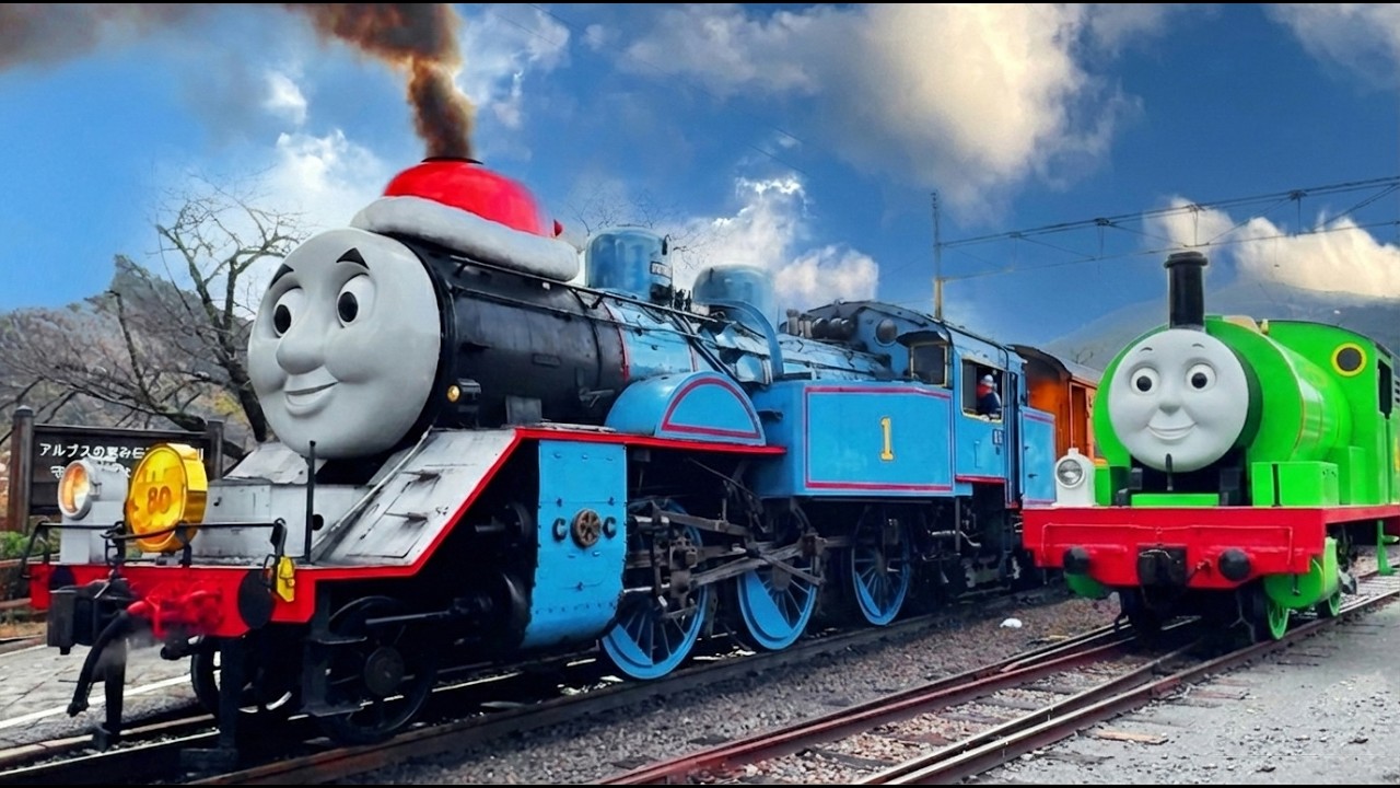 Настоящий паровозик Томас несется на полной скорости! Гонка с Перси и Берти — это БЕЗУМИЕ! [4K] 🚂✨