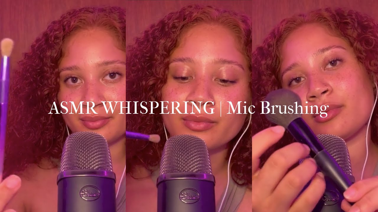 ASMR WHISPERING | Mic Brushing - YouTube
