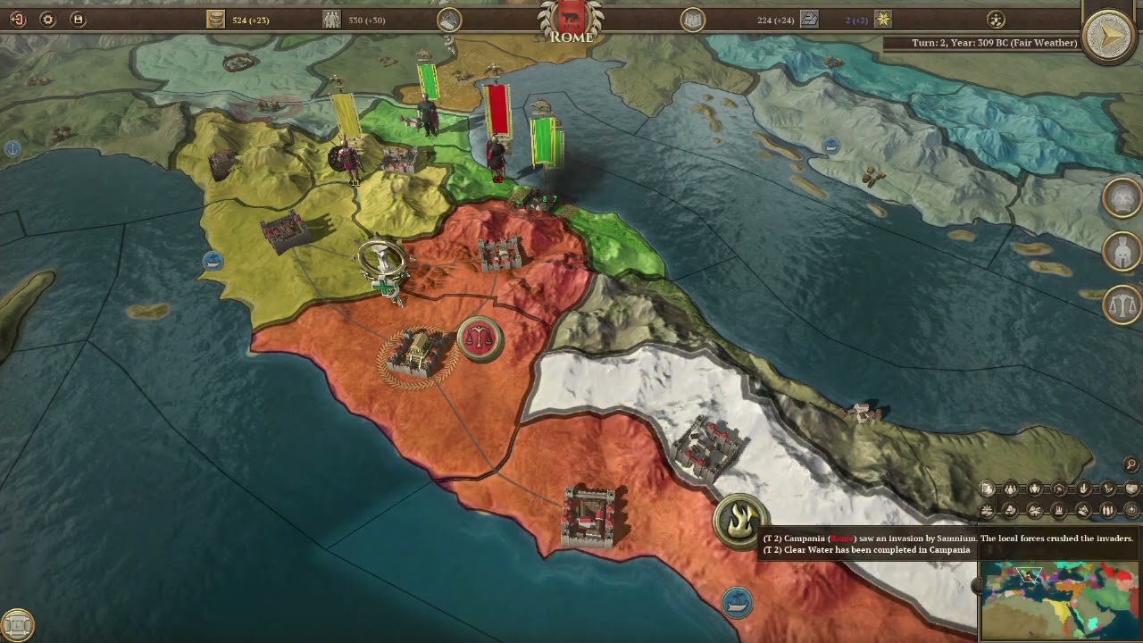 Field of Glory Empires. Rome. Episode 1. I Get Dogpiled By My Neighbours Immediately. Experienced.