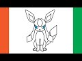 How To Draw Glaceon Pokemon Drawing Easy Step By Step 