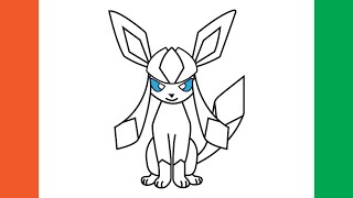 How To Draw Glaceon Pokemon Drawing Easy Step By Step
