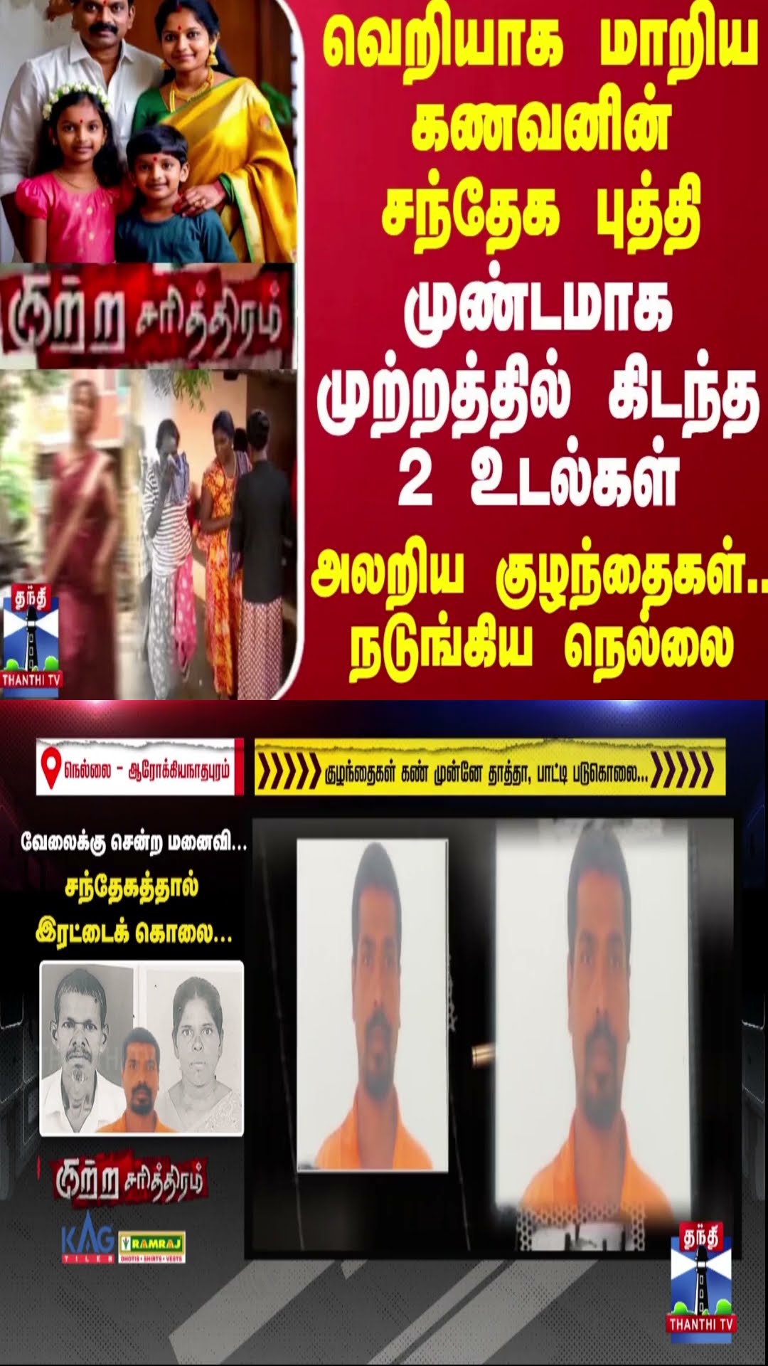 வெறியாக மாறிய கணவனின் சந்தேக புத்தி.. முண்டமாக முற்றத்தில் கிடந்த 2 உடல்கள் - அலறிய குழந்தைகள்