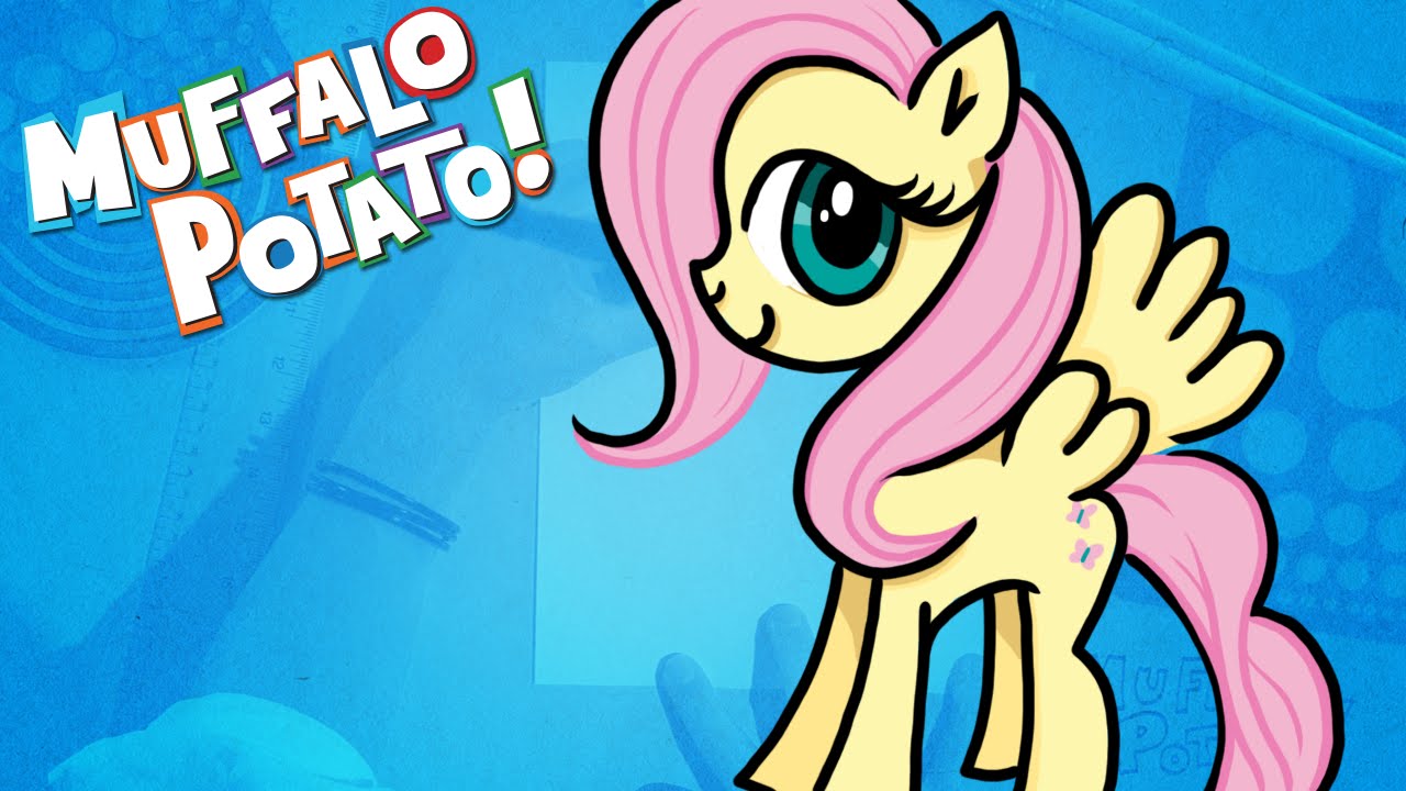 How to Draw FLUTTERSHY from MY LITTLE PONY with Muffalo Potato