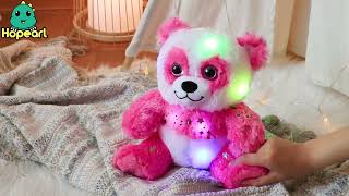 Hopearl LED Musical Plush Panda Light up Singing Stuffed Toy Adjustable Volume Lullaby Animated. screenshot 1