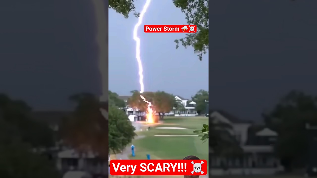 LIGHTNING STRIKES A TREE NEARBY 