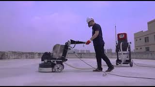 How to use HTG550 floor grinder to grind concrete floor