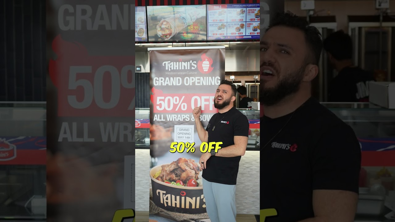 Grand Opening Deal 🤑 50% OFF Wraps & Bowls 🌯 May 14th | 581 Huron St!