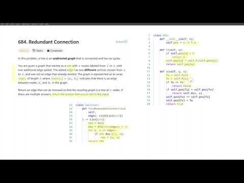 [January 29, 2025, LeetCode daily] 684. Redundant Connection - Python ...