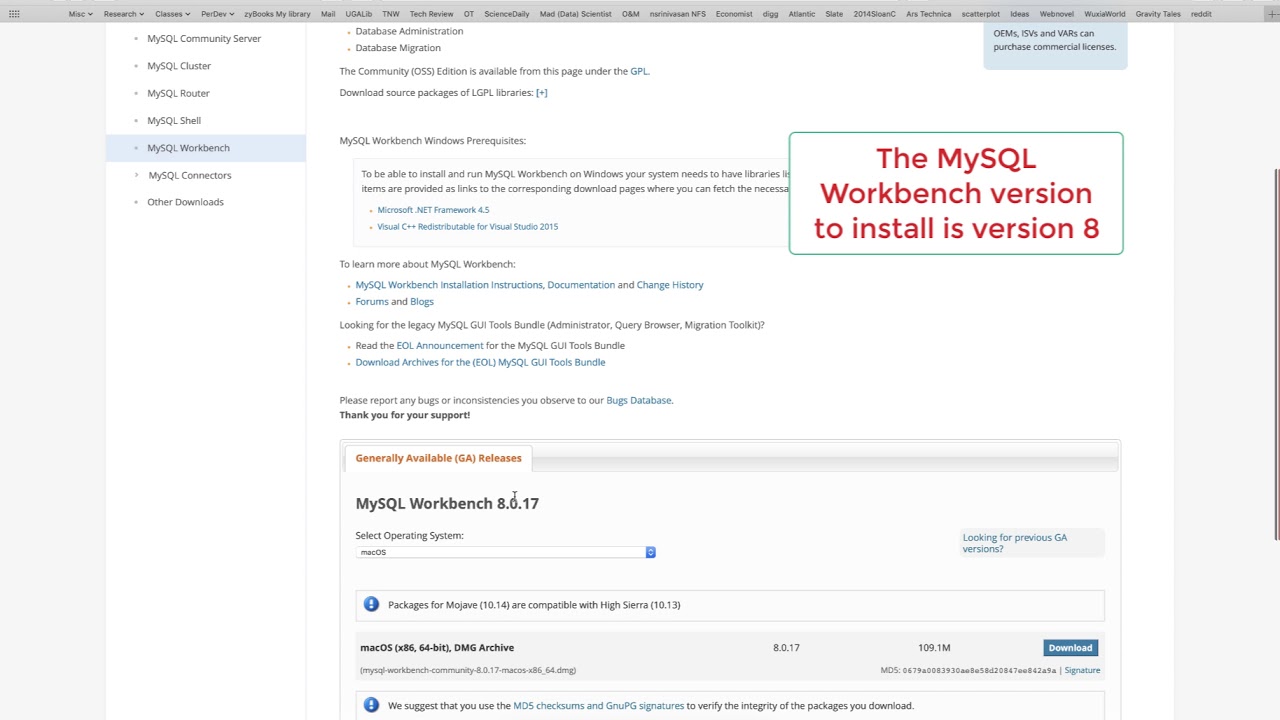 install mysql workbench