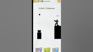 Collect 5 bananas 🍌🍌 | draw to save gameplay | level 224 |#draw2save #shorts