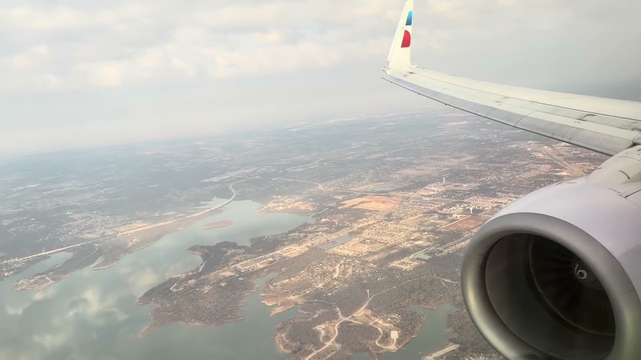 American Airlines 737-800W beautiful landing in Dallas Forth Worth (DFW) 😎