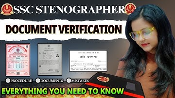 DOCUMENT VERIFICATION For Central Govt Jobs || SSC STENO || PRATISHTHA