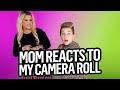 My Mom Reacts To My Camera Roll ( IPHONE X) **MUST WATCH** | Gavin Magnus