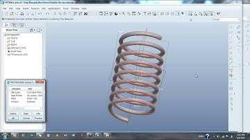 Pro E Wildfire 5.0 Tutorial 5 Helical Sweep Create spring turn of any shape