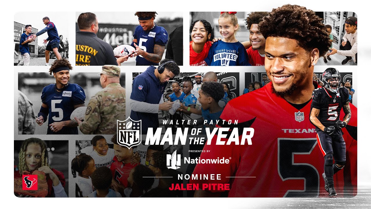 Jalen Pitre is the Houston Texans 2024 Walter Payton NFL Man of the Year Nominee pres. by Nationwide