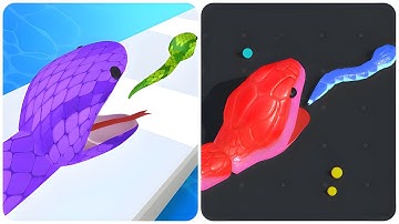 Snake Clash.io vs Snake Run Race 3D - (All Max Level, New Update)