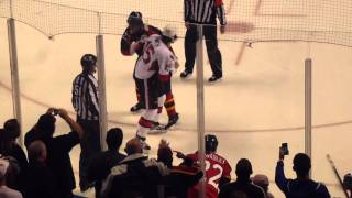 Tyson Strachen of the Florida Panthers vs Zack Smith of the Ottawa Senators