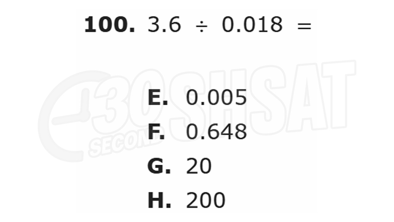 SHSAT 2025 | Test B | Problem 100 - IN 30 SECONDS OR LESS - YouTube