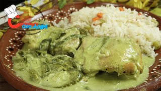 Receta Irresistiblemente SABROSA: Muslos de pollo en crema de jalapeño