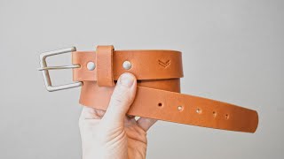 Making A Leather Belt - Asmr