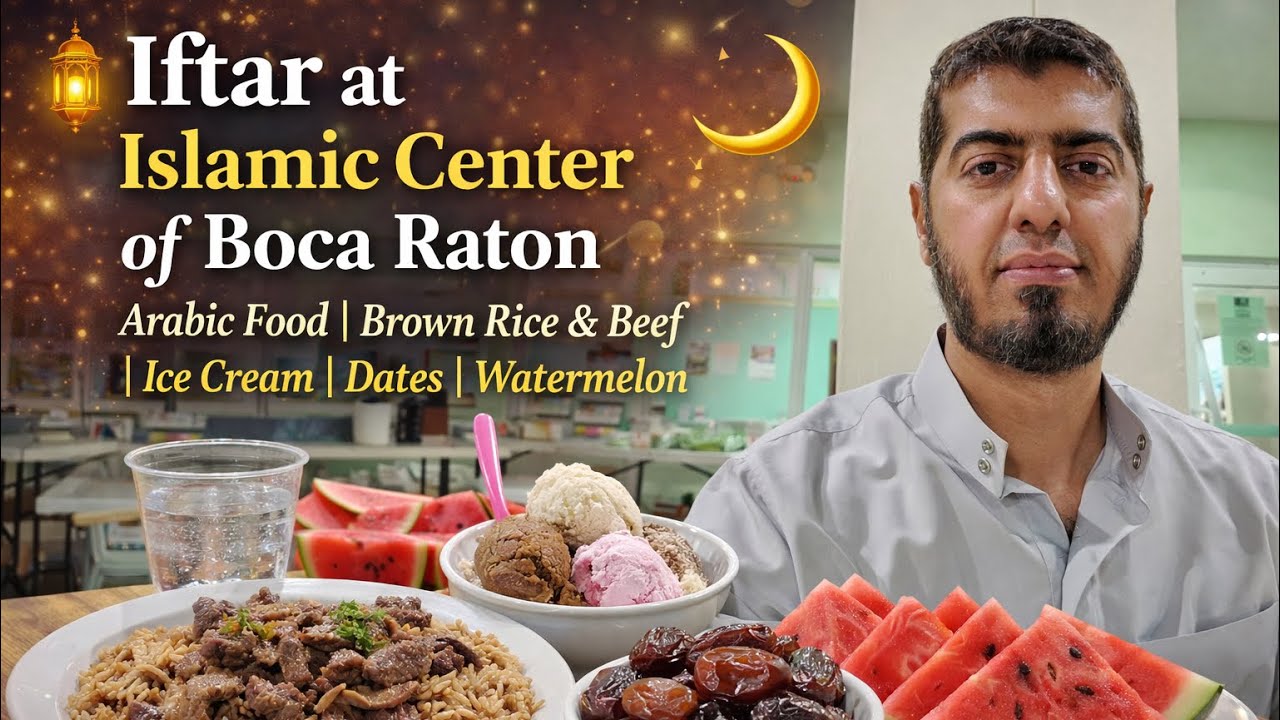 Iftar at Islamic Center of Boca Raton | Ramadan in USA 🇺🇸🌙