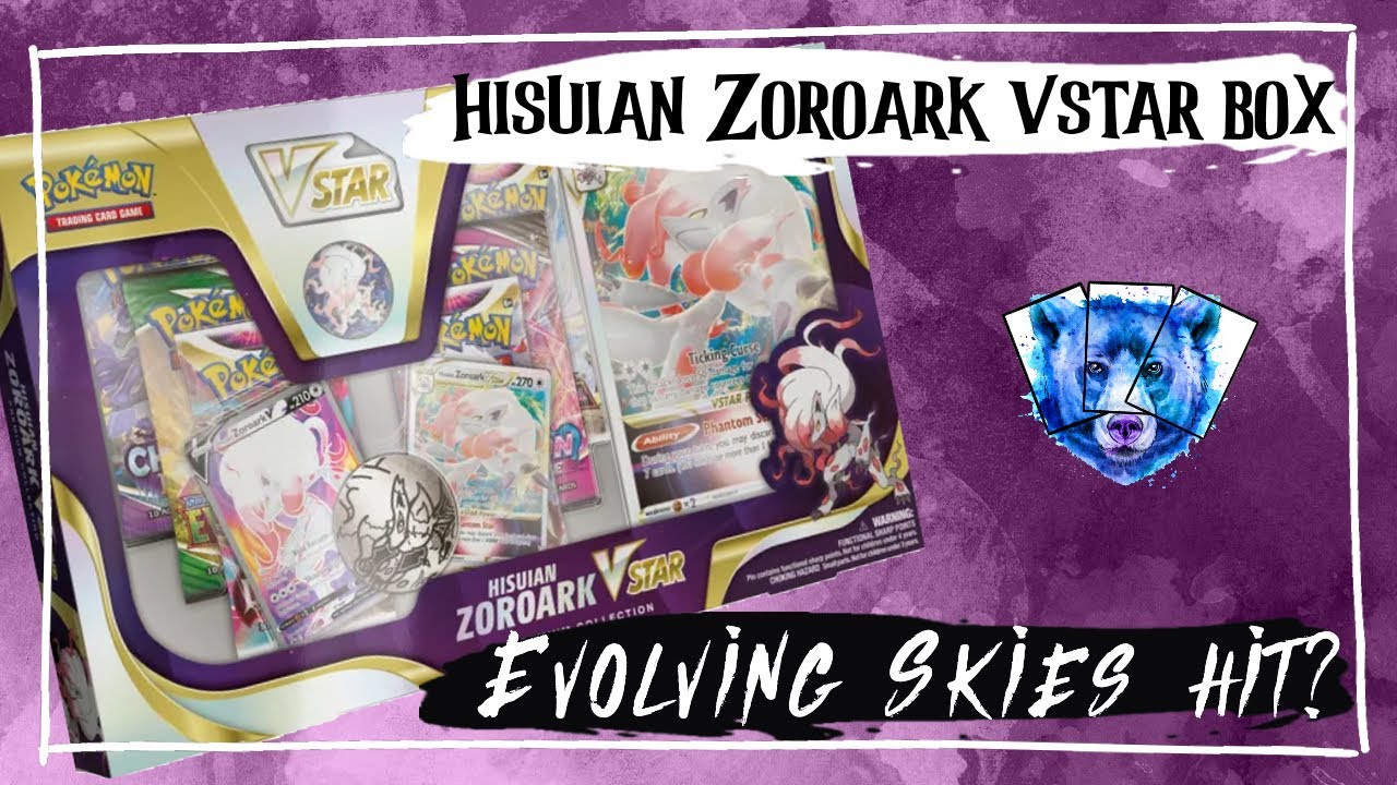 Pokemon Hisuian Zoroark Vstar Premium Collection Opening | Evolving Skies Hit?